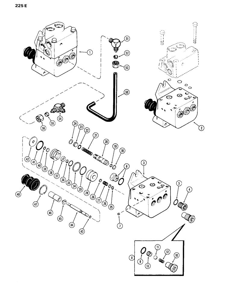 Схема запчастей Case IH 870 - (225E) - A65720 POWER BRAKE VALVE (07) - BRAKES