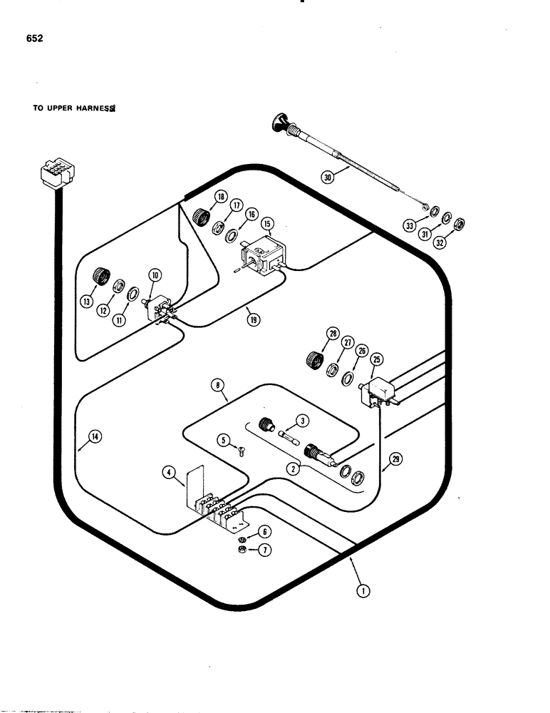 Схема запчастей Case IH 1070 - (0652) - CAB, CONTROLS AND WIRING, WITH AIR CONDITIONER, USED PRIOR CAB SERIAL NUMBER 7814176 (09) - CHASSIS/ATTACHMENTS