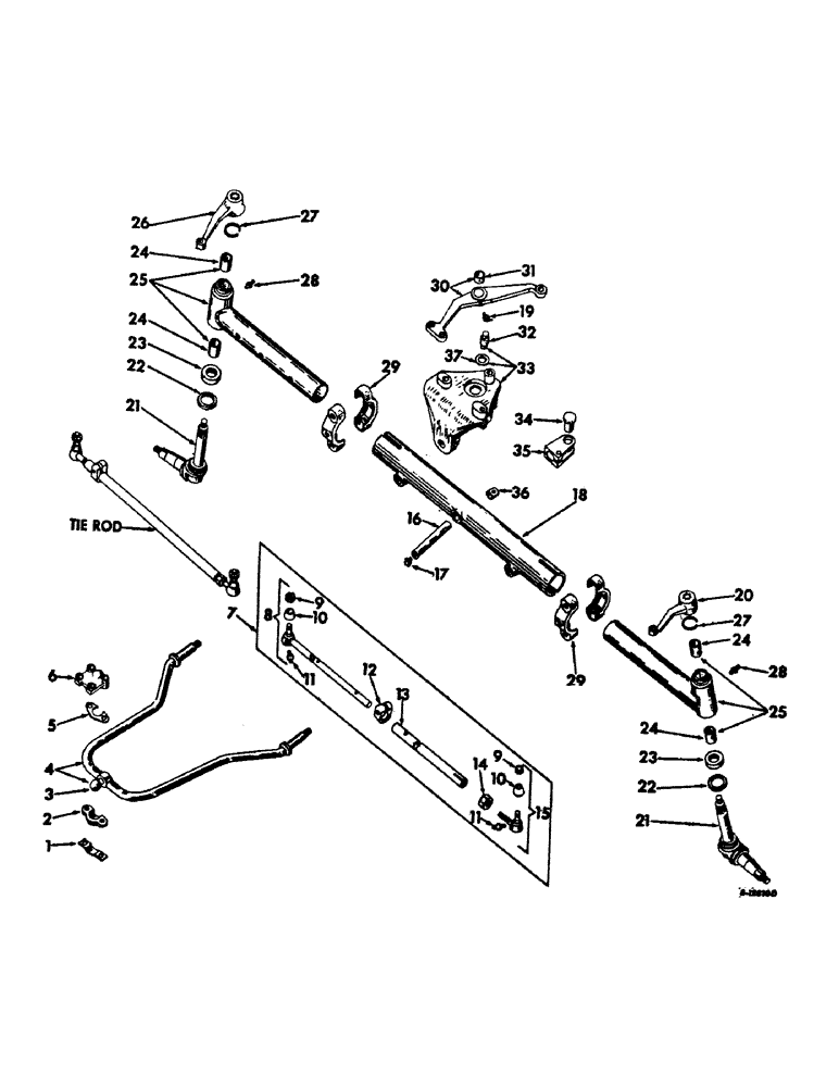 Схема запчастей Case IH 21206 - (J-14) - STEERING MECHANISM, ADJUSTABLE WIDE TREAD FRONT AXLE AND CONNECTIONS, INTERNATIONAL TRACTORS Steering Mechanism