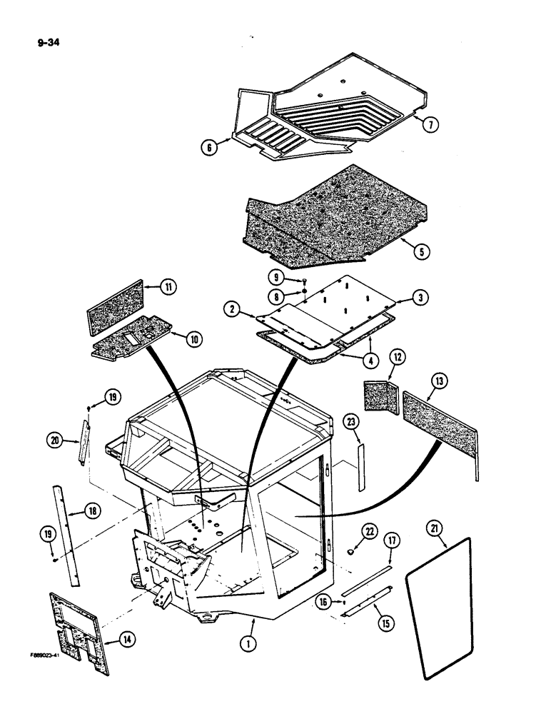 Схема запчастей Case IH 9170 - (9-034) - CAB FLOORMATS (09) - CHASSIS/ATTACHMENTS