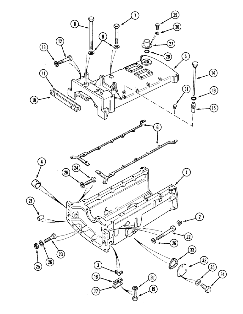 Схема запчастей Case IH 1394 - (9-402) - REAR MAIN FRAME AND COVERS, SYNCHROMESH TRACTORS (09) - CHASSIS/ATTACHMENTS