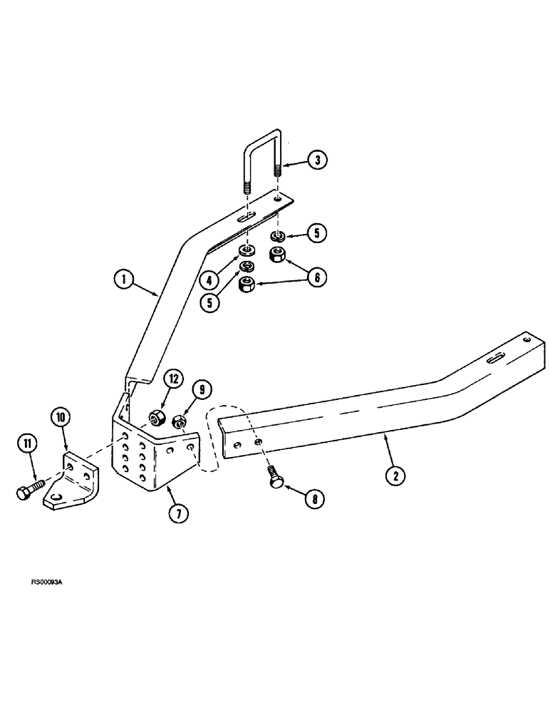 Схема запчастей Case IH 4300 - (9-102) - TRAILING HITCH (09) - CHASSIS/ATTACHMENTS