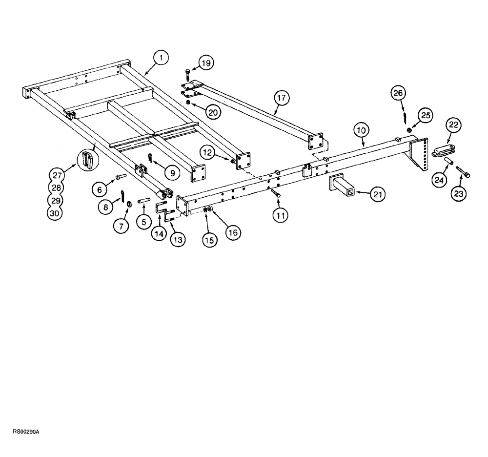 Схема запчастей Case IH 5700 - (9-008) - MAIN FRAME AND HITCH, SINGLE WING MODELS (18) - MISCELLANEOUS