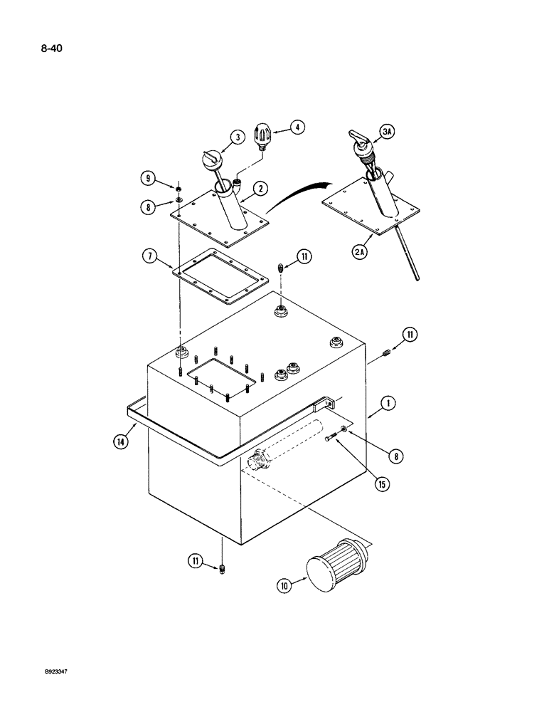 Схема запчастей Case IH 9240 - (8-040) - HYDRAULIC TANK (08) - HYDRAULICS