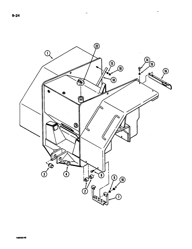 Схема запчастей Case IH 9170 - (9-024) - REAR FRAME (09) - CHASSIS/ATTACHMENTS