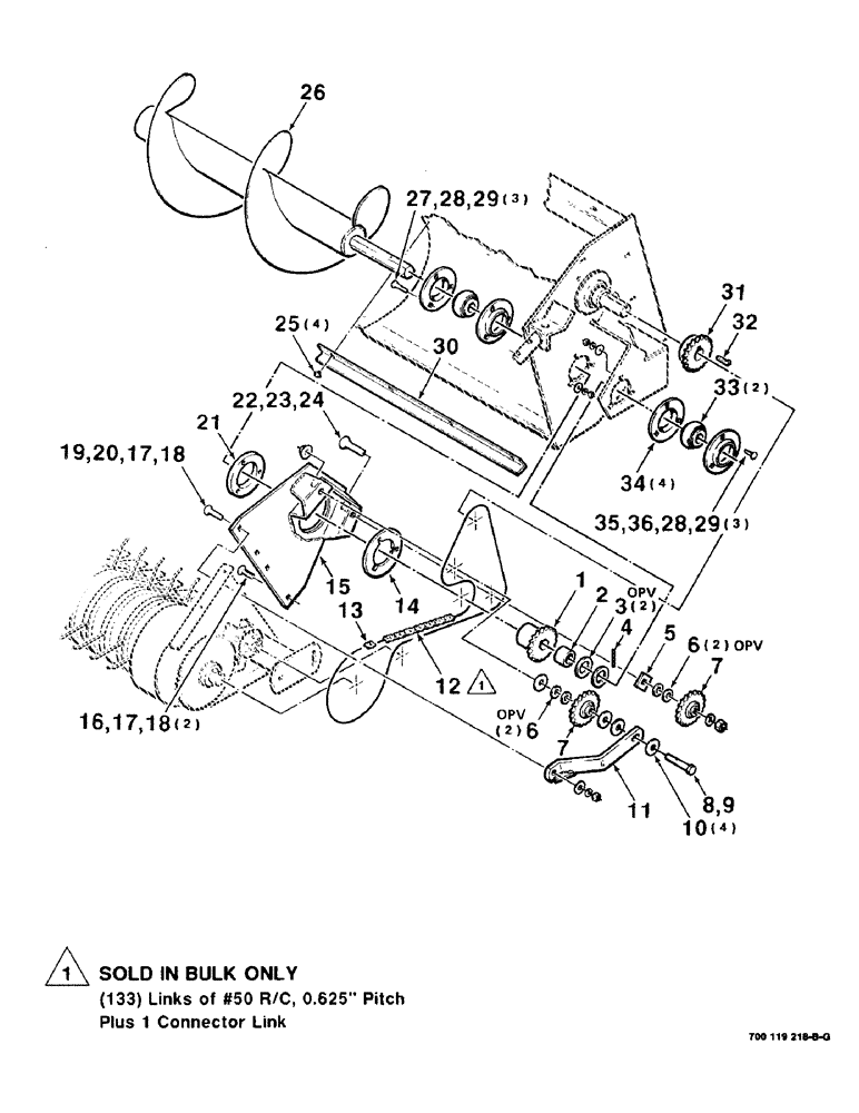 Схема запчастей Case IH 8545 - (2-22) - AUGER AND PICKUP DRIVE ASSEMBLY - LEFT (S.N. CFH0044501 THRU CFH0045725) Driveline