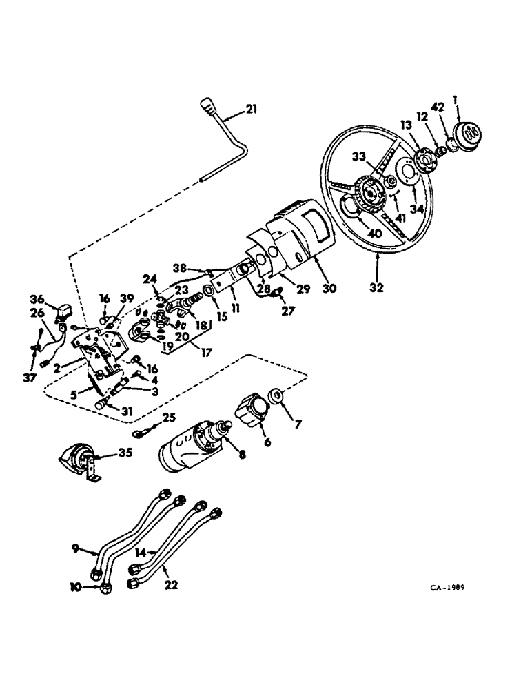 Схема запчастей Case IH 766 - (10-29) - HYDRAULICS, TILT, STEERING WHEEL (07) - HYDRAULICS