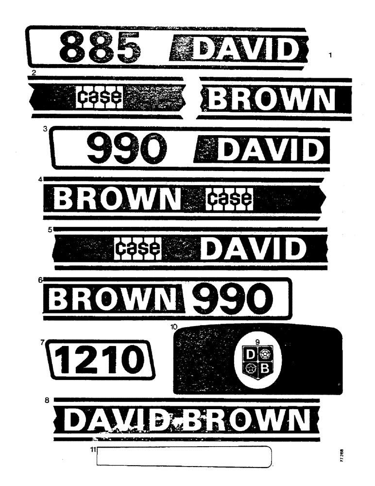 Схема запчастей Case IH 885 - (N02) - DECALS AND SERVICE PARTS, INSTRUCTION PLATES AND DECALS, ALL MODELS Service Parts