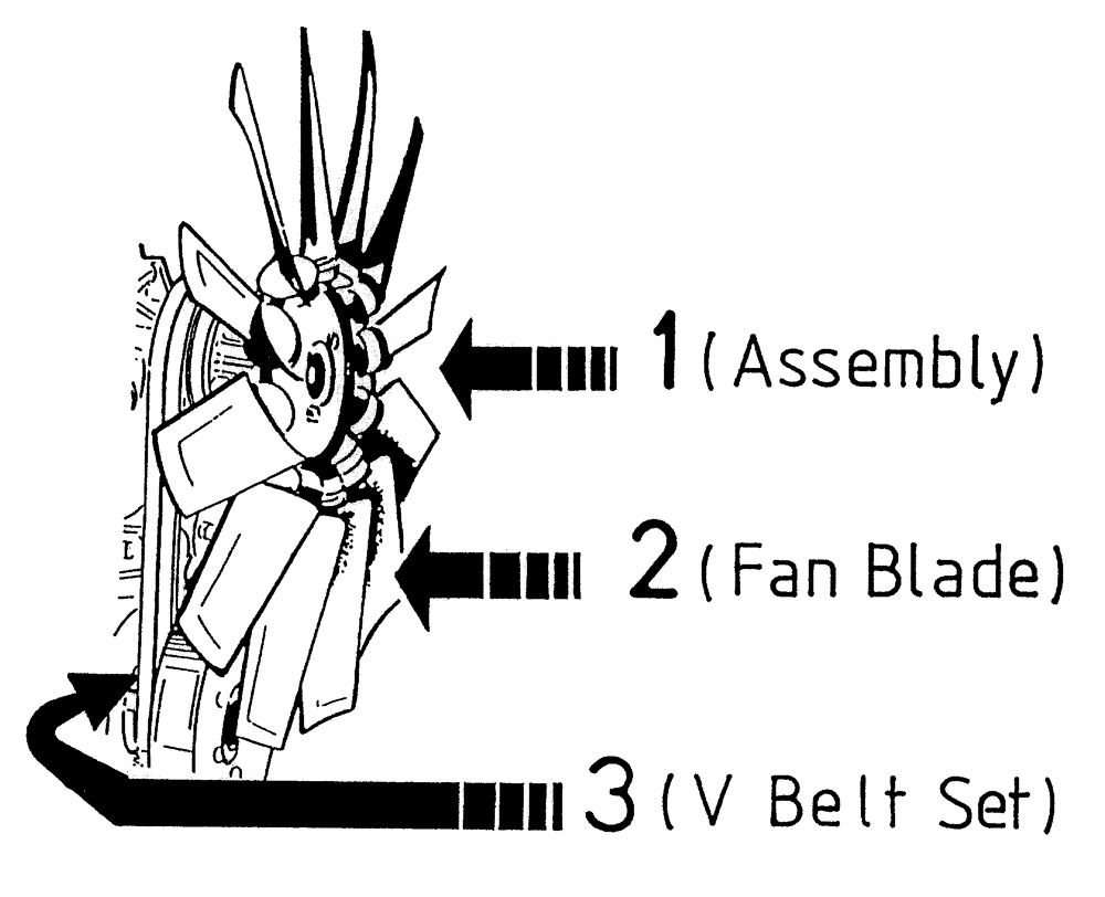 Схема запчастей Case IH 7700 - (C02[30A]) - COOLING FAN AND DRIVE BELT {3306} Engine & Engine Attachments
