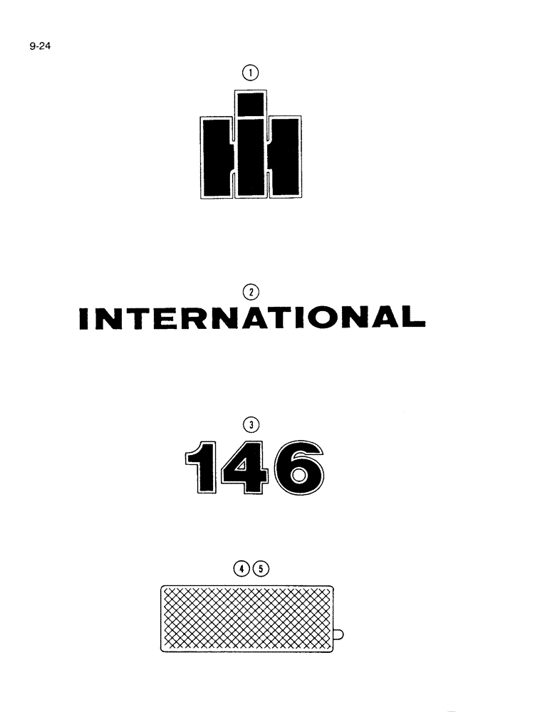 Схема запчастей Case IH 146 - (9-24) - PRODUCT GRAPHICS, INTERNATIONAL 