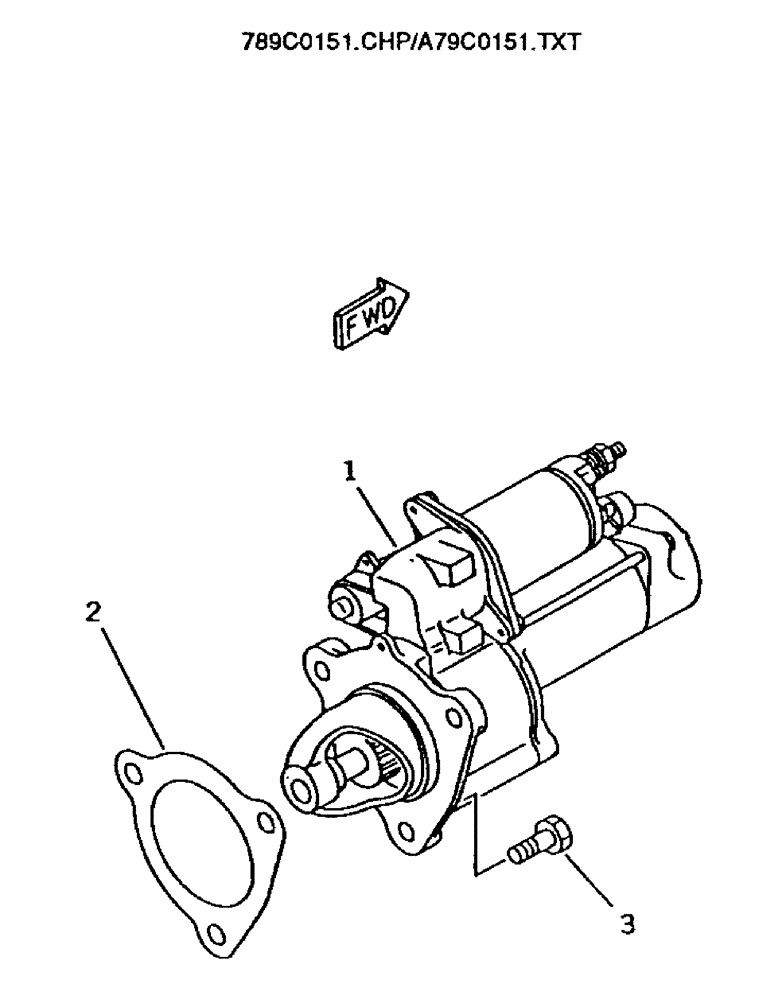 Схема запчастей Case IH 7000 - (C01-51) - ENGINE, STARTER MOTOR & MOUNTING Engine & Engine Attachments