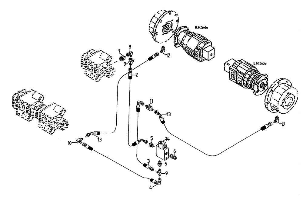 Схема запчастей Case IH 7700 - (B07[10A]) - HYDRAULIC CIRCUIT {FAIL SAFE BRAKE} Hydraulic Components & Circuits