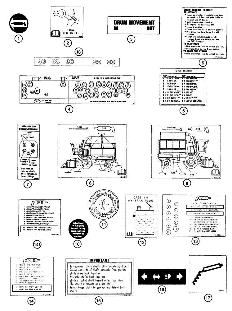 Схема запчастей Case IH 2155 - (9F-42) - DECALS, GENERAL INSTRUCTIONS (12) - CHASSIS