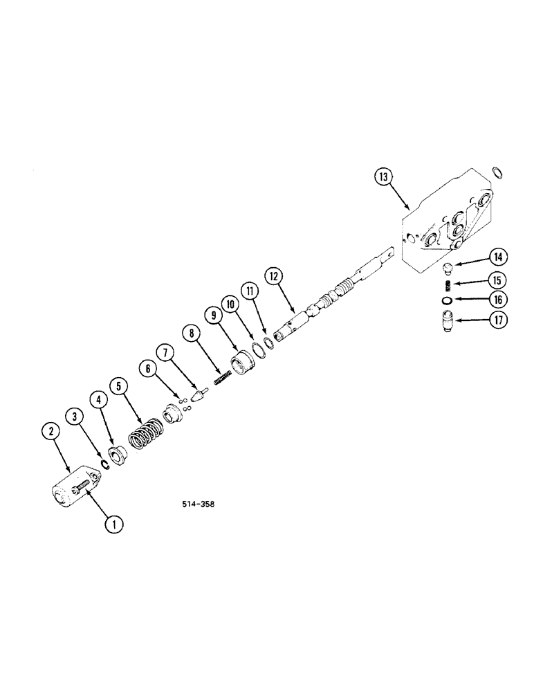 Схема запчастей Case IH 685 - (8-628) - DOUBLE ACTING AUX. HYD. VALVE - KONTAK, 685 : -13595, 885 : -3401 (08) - HYDRAULICS