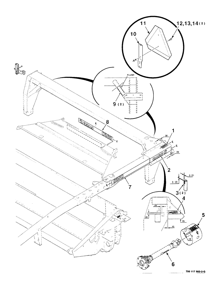 Схема запчастей Case IH 8350 - (9-12) - DECALS AND LOCATION DIAGRAM, CONTINUED, S.N. CFH0007336 AND LATER (09) - CHASSIS