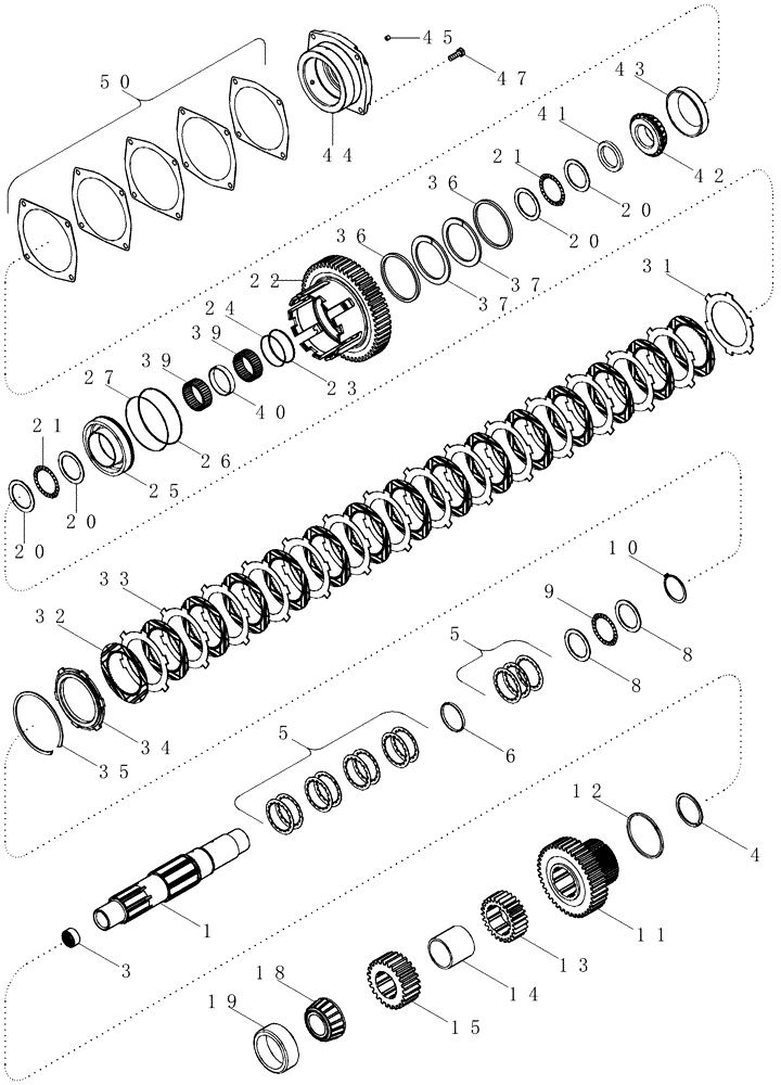 Схема запчастей Case IH MAGNUM 255 - (06-16) - RANGE TRANSMISSION - COUNTERSHAFT (06) - POWER TRAIN