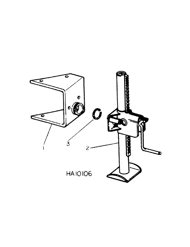 Схема запчастей Case IH 45 - (D-04) - TRACTOR HITCH JACK, 22 FOOT 6 INCH MODEL BUILT PRIOR TO, THE 1972 SEASON 