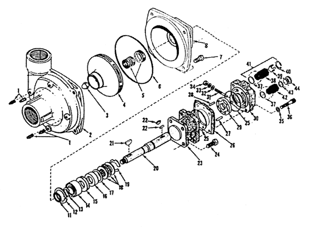 Схема запчастей Case IH PATRIOT II - (09-011) - LIQUID PUMP - SEALS & REPAIR PARTS Liquid Plumbing