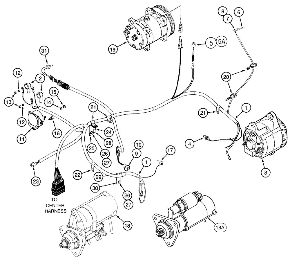 Схема запчастей Case IH 2366 - (04-05) - HARNESS, ENGINE (06) - ELECTRICAL