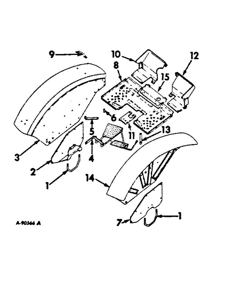 Схема запчастей Case IH 756 - (A-11) - CHASSIS, RADIATOR AND SHEET METAL, FENDERS AND PLATFORMS, INTERNATIONAL TRACTORS Chassis, Radiator & Sheet Metal