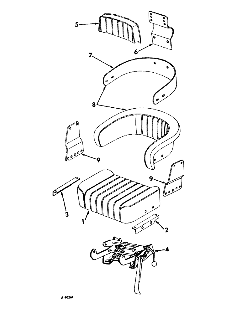 Схема запчастей Case IH 826 - (13-12) - SUPERSTRUCTURE, LOW NO-SAG SEAT (05) - SUPERSTRUCTURE