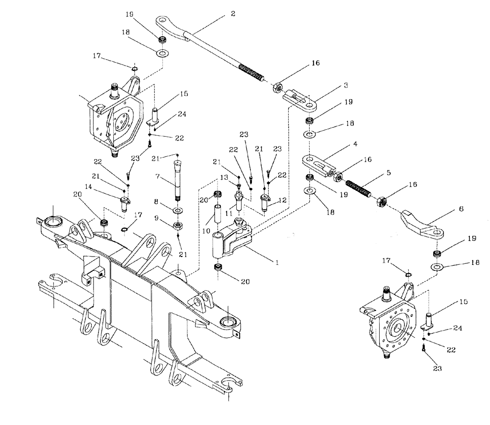 Схема запчастей Case IH AUSTOFT - (A01-15) - TIE RODS (FRONT AXLE) Mainframe & Functioning Components
