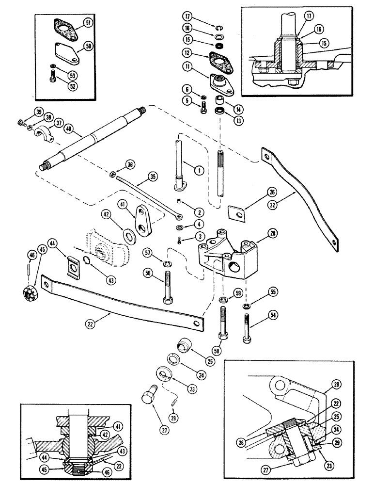 Схема запчастей Case IH 870 - (252) - D.O.M. LOWER SENSING LINKAGE (09) - CHASSIS/ATTACHMENTS