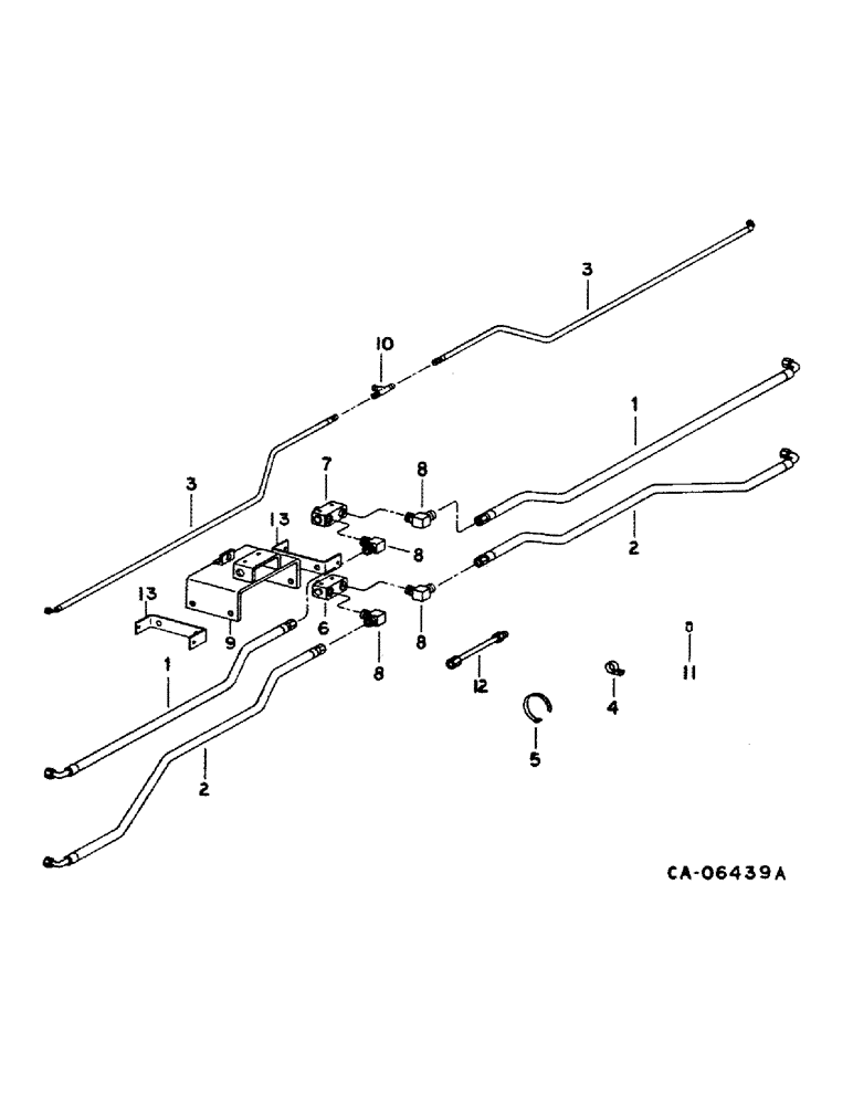Схема запчастей Case IH 1460 - (15-13) - WHEEL AND TRACTION, AXLE HYDRAULIC HOSES AND POSITRACTION VALVE, S/N 52155 AND BELOW Wheels & Traction