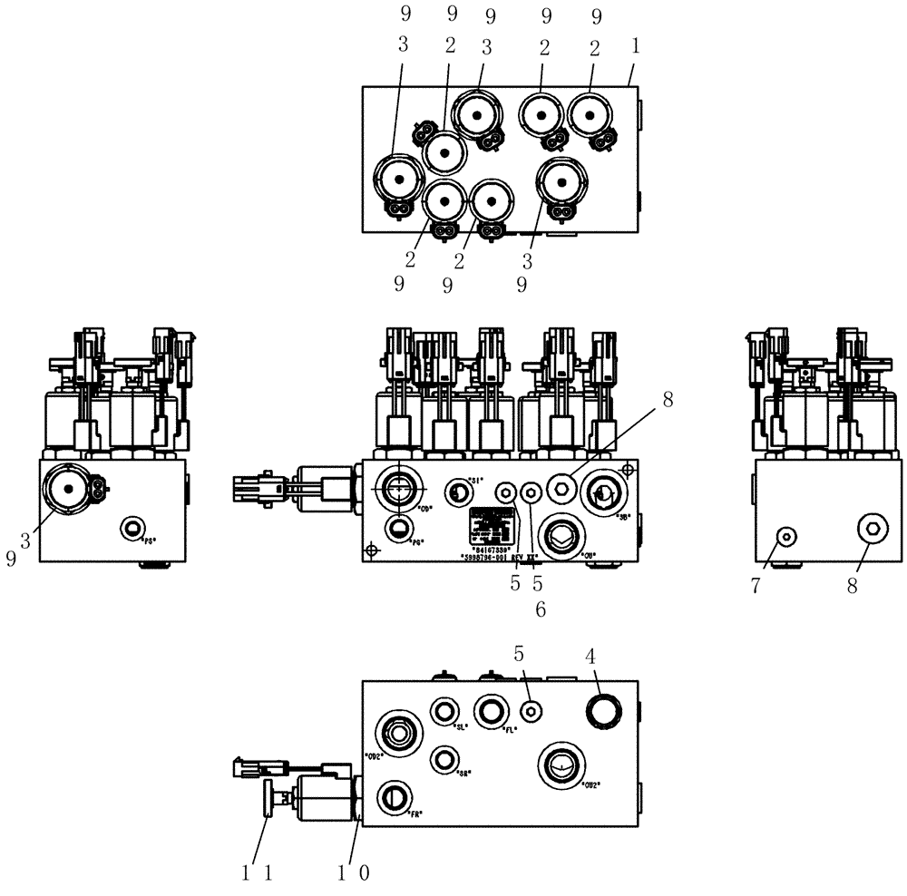 Схема запчастей Case IH 800 - (35.900.06) - VALVE, HYDRAULIC FRAME ASSEMBLY 84167339 - DETAILS (35) - HYDRAULIC SYSTEMS