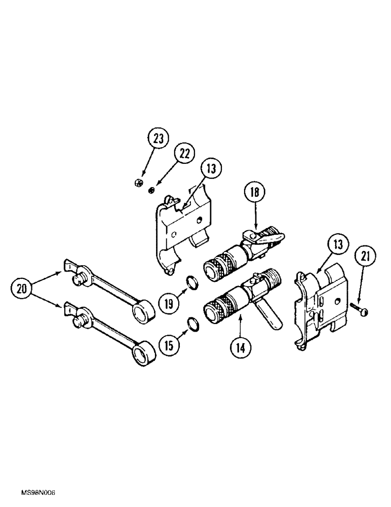Схема запчастей Case IH 9380 - (8-066) - REMOTE QUICK DISCONNECT COUPLER ASSEMBLY (08) - HYDRAULICS