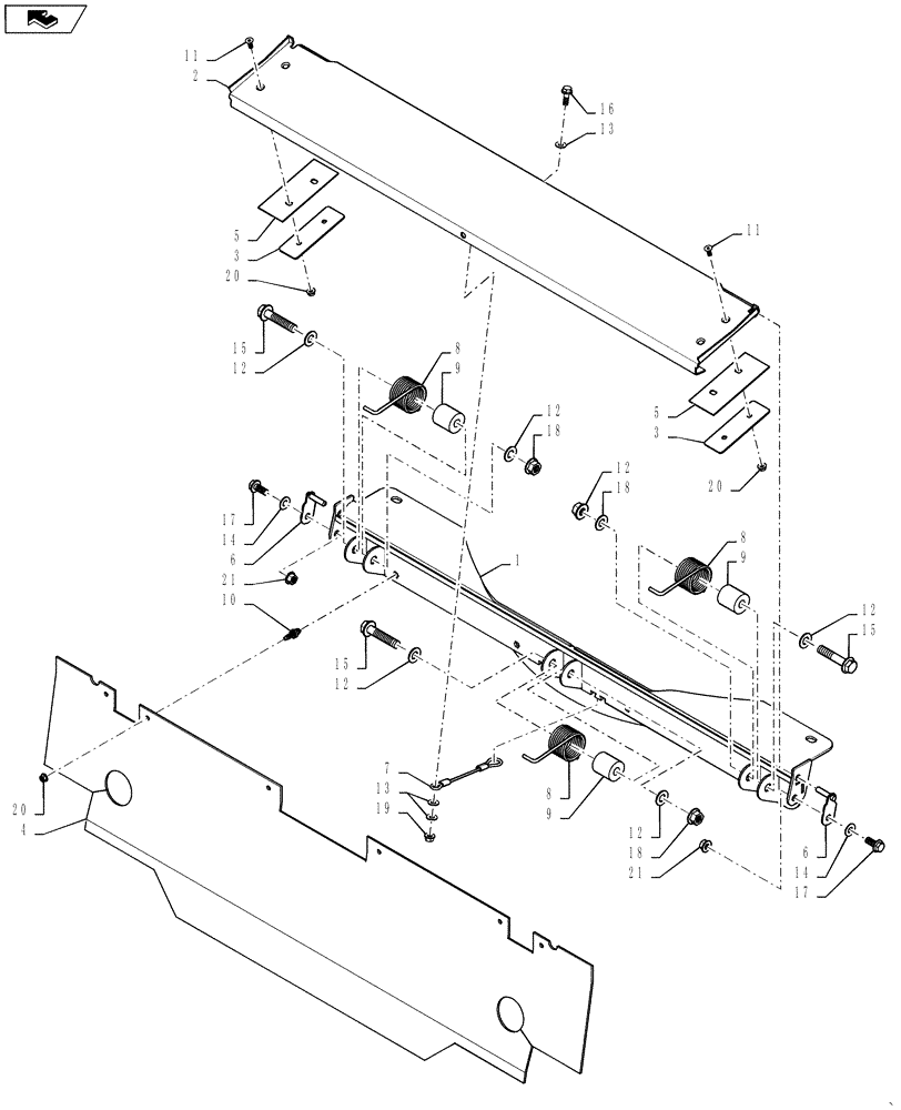 Схема запчастей Case IH 9230 - (88.230.07) - FEEDPLATE (88) - ACCESSORIES