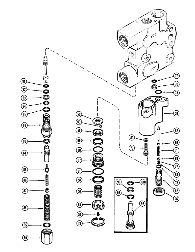 Схема запчастей Case IH 8940 - (8-052) - HYDRAULIC REMOTE VALVE ASSEMBLY, FIRST REMOTE WITH LOAD CHECK (08) - HYDRAULICS