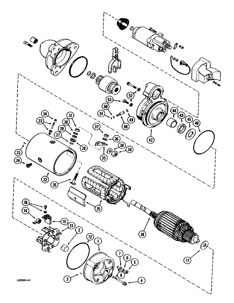 Схема запчастей Case IH 1670 - (4-62) - STARTER (06) - ELECTRICAL