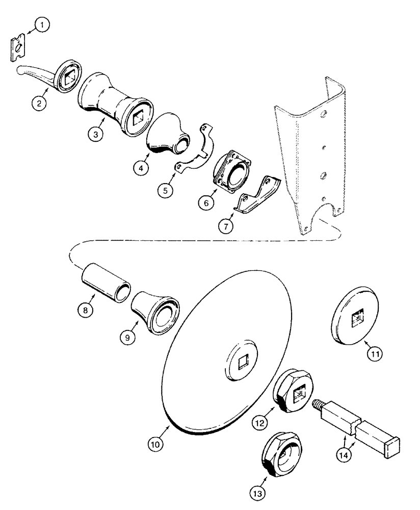 Схема запчастей Case IH 485 - (9-07) - DISK AND GANG (09) - CHASSIS/ATTACHMENTS
