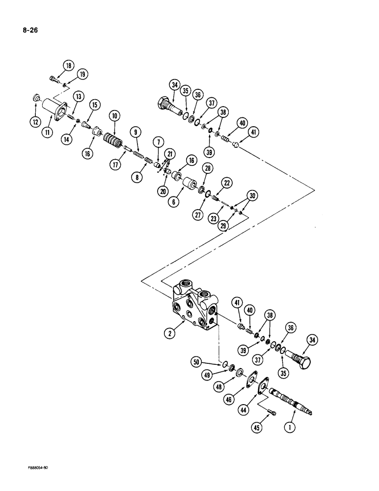Схема запчастей Case IH KP-525 - (8-26) - REMOTE HYDRAULIC VALVE ASSEMBLY, DETENT SECTION ASSEMBLY (08) - HYDRAULICS