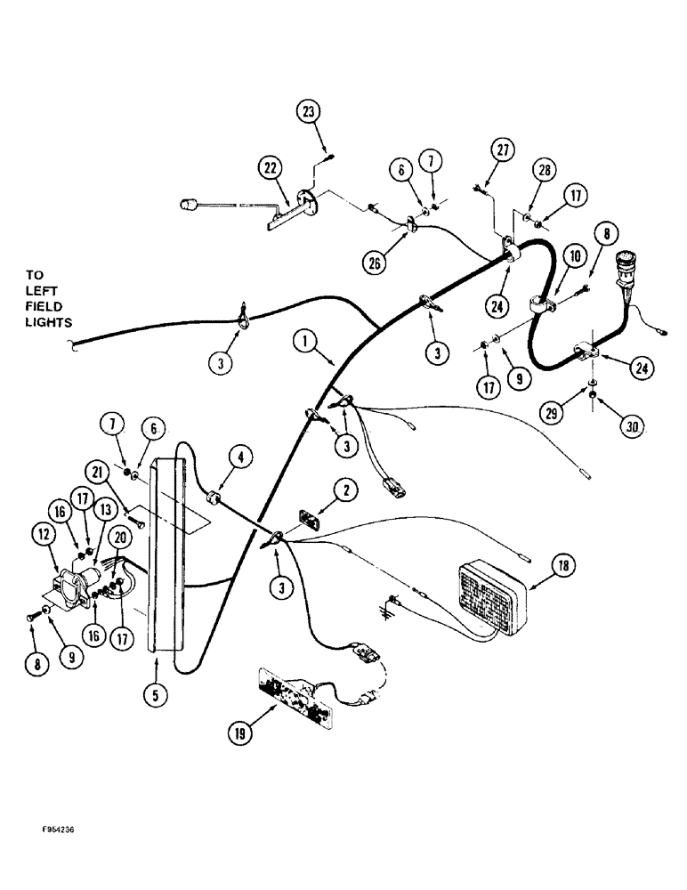 Схема запчастей Case IH 9330 - (4-022) - REAR FRAME HARNESS (04) - ELECTRICAL SYSTEMS