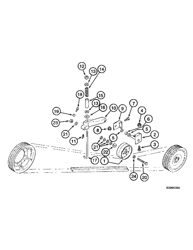 Схема запчастей Case IH 2144 - (9A-28) - FEEDER, JACKSHAFT IDLER PIVOT (13) - FEEDER
