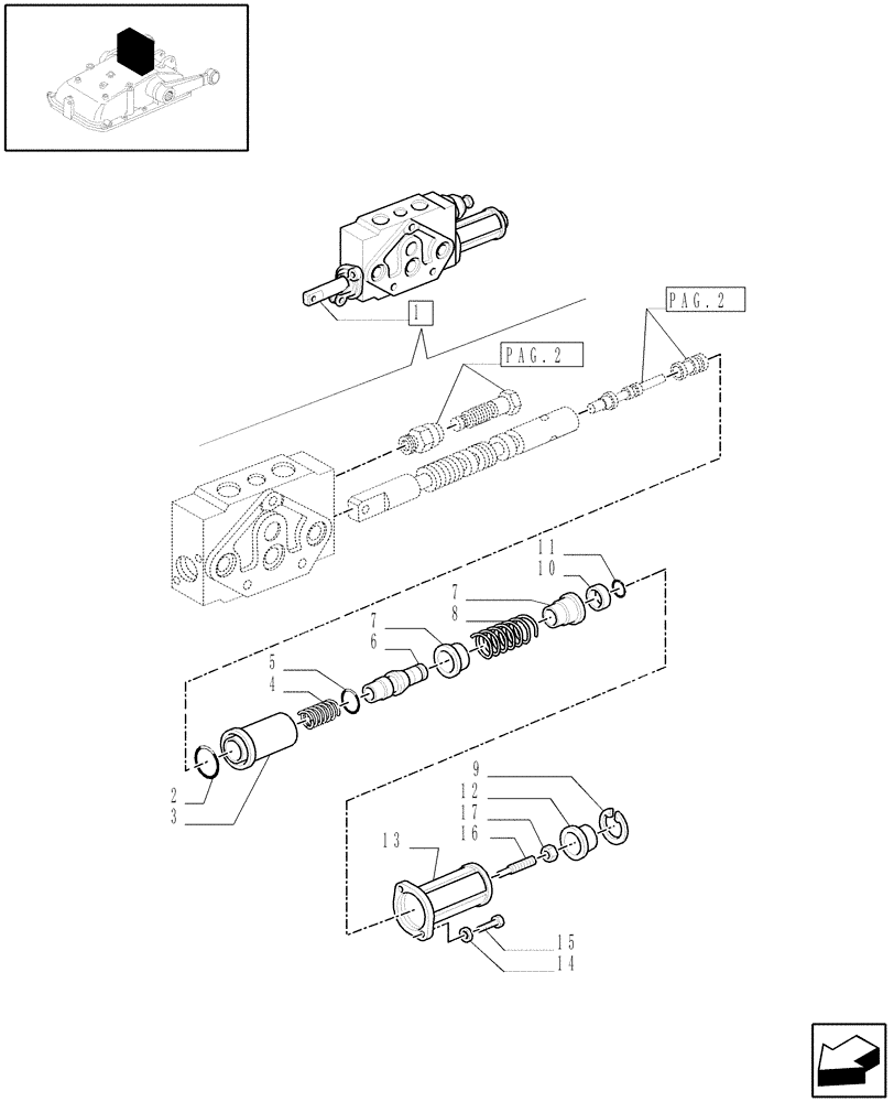 Схема запчастей Case IH JX1060C - (1.82.7/09D[03]) - DOUBLE - ACTING EXTERNAL CONTROL VALVE WITH FLOAT AND AUTOMATIC CUTOUT - D5484 (07) - HYDRAULIC SYSTEM
