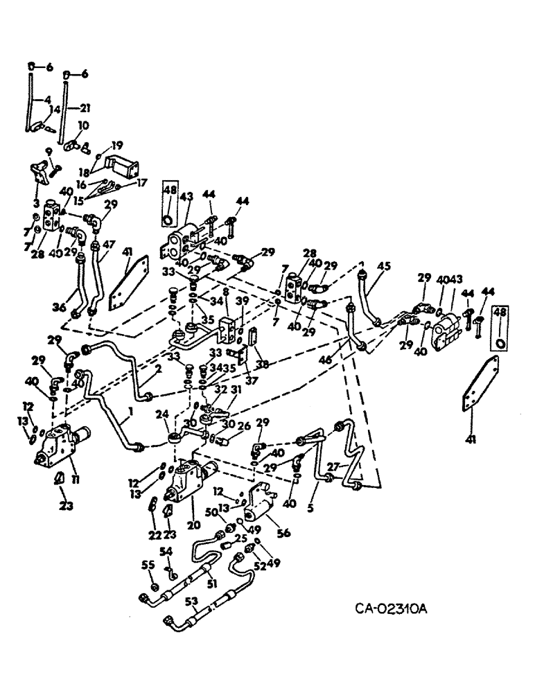 Схема запчастей Case IH 766 - (10-41) - HYDRAULICS, AUXILIARY VALVES AND TUBES, REAR (07) - HYDRAULICS