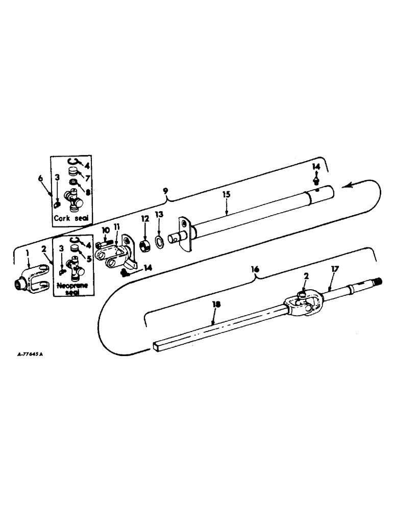 Схема запчастей Case IH 414 - (152) - DRUM DRIVE SHAFT (14) - MAIN GEARBOX & DRIVE