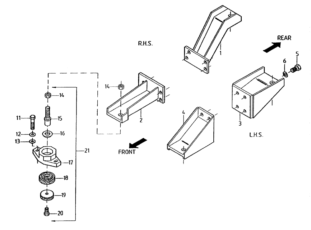 Схема запчастей Case IH 7700 - (C04[10A]) - ENGINE MOUNTS {6CT} Engine & Engine Attachments