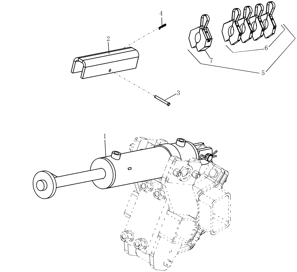 Схема запчастей Case IH 30 - (35.100.05) - SUBBAR CYLINDER SAFETY LOCK (35) - HYDRAULIC SYSTEMS