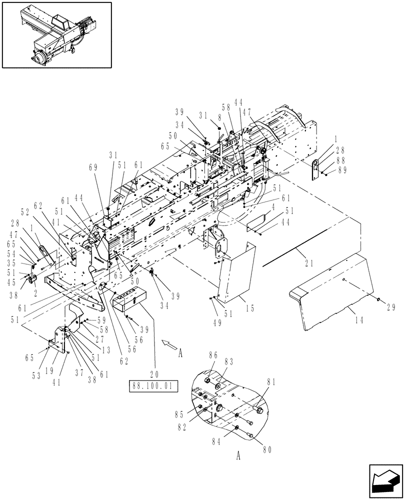 Схема запчастей Case IH SB541C - (90.105.61) - SHIELDS, LH, SB541 AUSTRALIA (90) - PLATFORM, CAB, BODYWORK AND DECALS