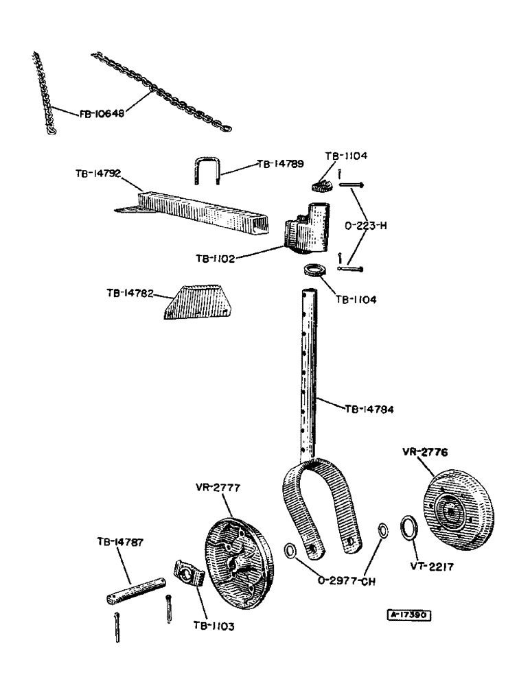 Схема запчастей Case IH 604 - (016) - GAUGE WHEEL 