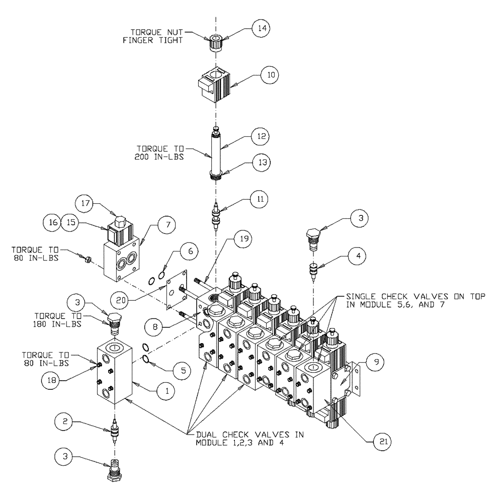 Схема запчастей Case IH PATRIOT WT - (06-008) - VALVE - 7-BANK DIRECTIONAL Hydraulic Plumbing