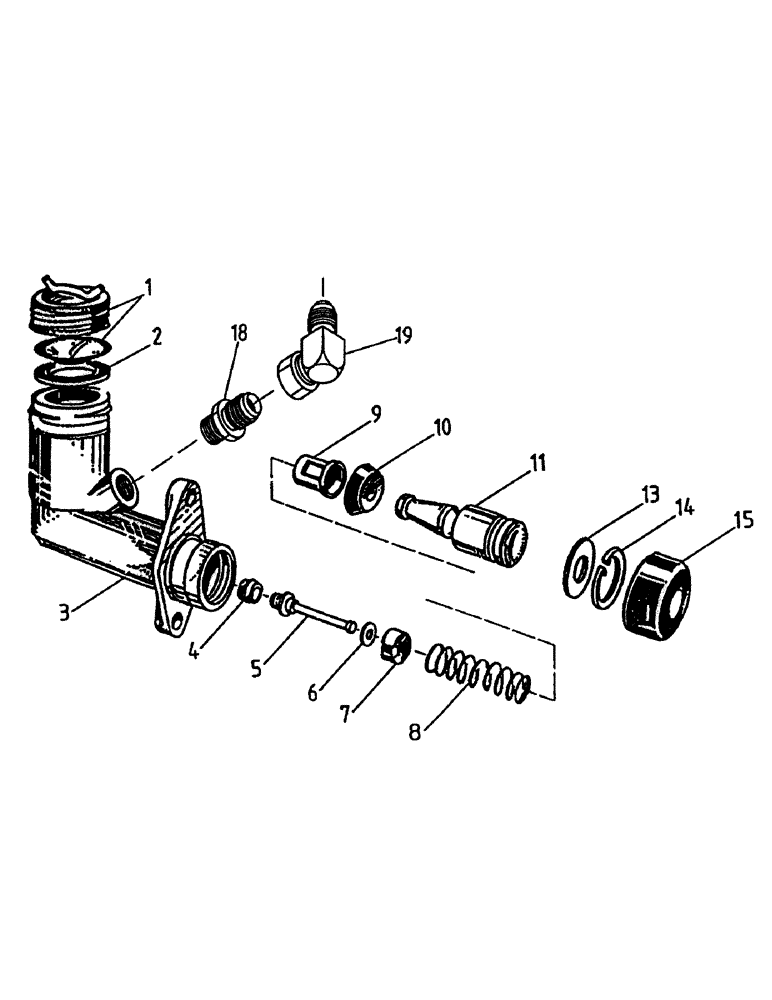 Схема запчастей Case IH 7700 - (A09-07) - BRAKE MASTER CYLINDER Mainframe & Functioning Components
