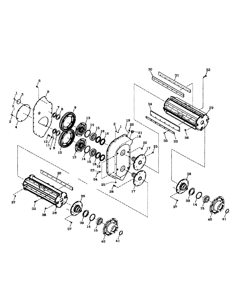 Схема запчастей Case IH 7000 - (A06-02) - 15 INCH ROTARY CHOPPER AND GEARBOX Mainframe & Functioning Components