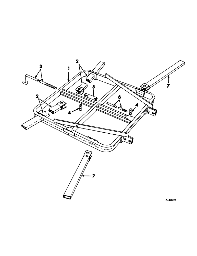 Схема запчастей Case IH 61 - (L-2) - FRAME AND GANG BAR TUBES 