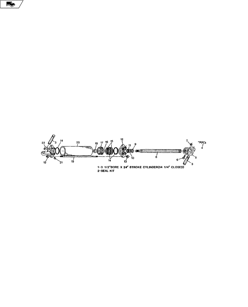 Схема запчастей Case IH 3200 - (35.100.02) - HYDRAULIC CYLINDER ASSEMBLY (ROCKFORD) (35) - HYDRAULIC SYSTEMS