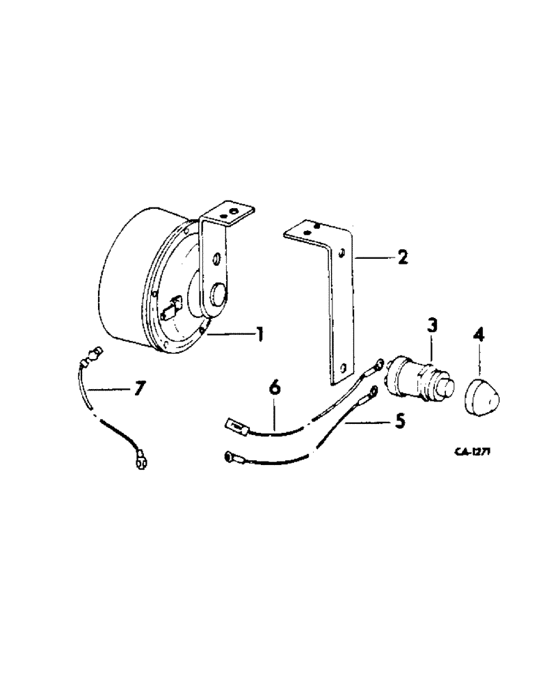 Схема запчастей Case IH 2400 - (08-28[1]) - ELECTRICAL, HORN (06) - ELECTRICAL